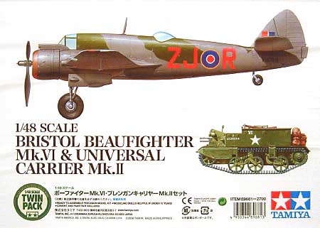 ボーファイター Mk.6 & ブレンガンキャリアー Mk.2 セット プラモデル (タミヤ 1/48 飛行機 スケール限定品 No.89681) 商品画像