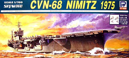 アメリカ海軍 原子力航空母艦 CVN-68 ニミッツ 1975 FCD (F-14&零戦21型付） プラモデル (ピットロード 1/700 スカイウェーブ M シリーズ No.M030S) 商品画像