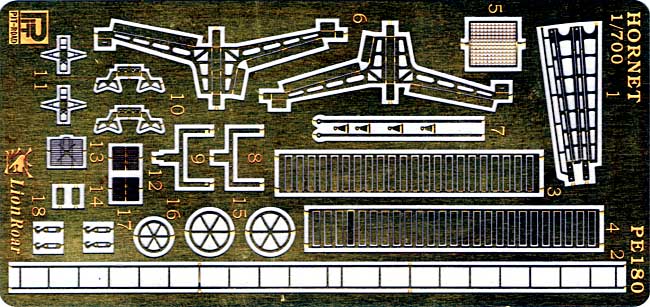 アメリカ海軍 ヨークタウン級航空母艦 CV-8 ホーネット エッチング付 プラモデル (ピットロード 1/700 スカイウェーブ W シリーズ No.W101E) 商品画像_1