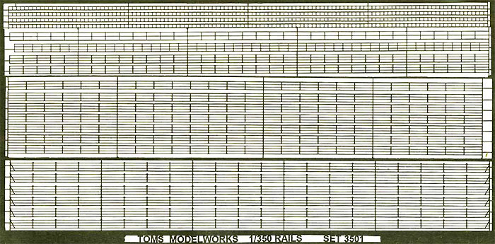 米・英・独海軍用 3本手摺レール エッチング (トムスモデル 1/350 艦船用エッチングパーツシリーズ No.TM3501) 商品画像_1