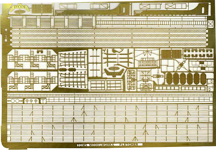 WW2 米海軍 駆逐艦 フレッチャー用 エッチング (トムスモデル 1/350 艦船用エッチングパーツシリーズ No.TM3508) 商品画像_1