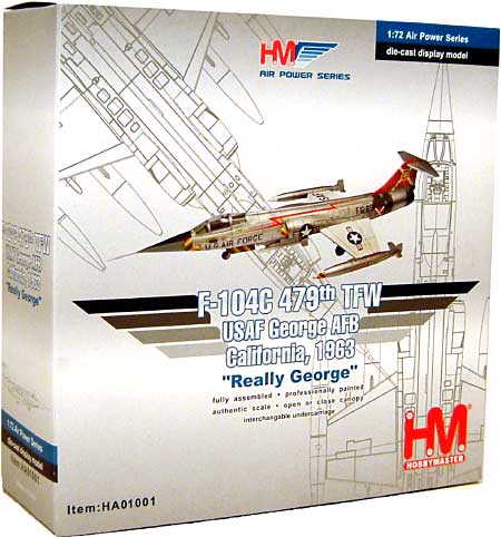 F-104C スターファイター アメリカ空軍 479th TFW  リアリー・ジョージ 完成品 (ホビーマスター 1/72 エアパワー シリーズ （ジェット） No.HA1001) 商品画像