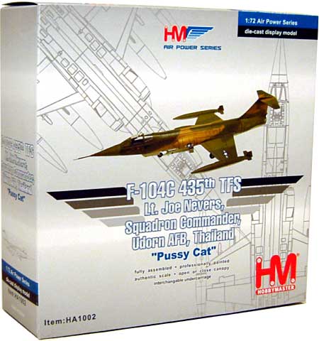 F-104C スターファイター アメリカ空軍 435th TFS  プッシー・キャット 完成品 (ホビーマスター 1/72 エアパワー シリーズ （ジェット） No.HA1002) 商品画像