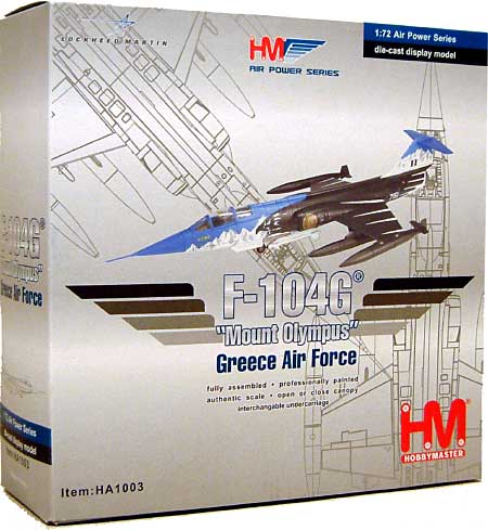 F-104G スターファイター マウント・オリンポス ギリシャ空軍 完成品 (ホビーマスター 1/72 エアパワー シリーズ （ジェット） No.HA1003) 商品画像