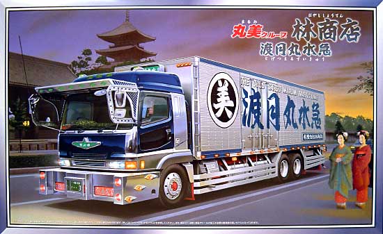 林商店 渡月丸 (ロング保冷車） プラモデル (アオシマ 1/32 大型デコトラ No.072) 商品画像