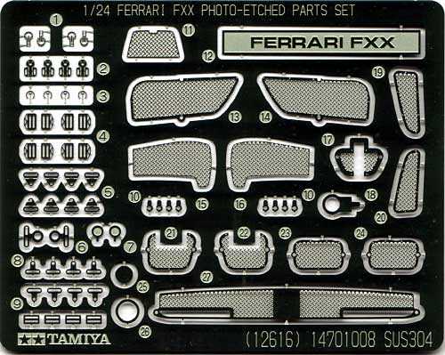 フェラーリ FXX エッチングパーツセット エッチング (タミヤ ディテールアップパーツシリーズ （自動車モデル） No.12616) 商品画像_2