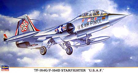 TF-104G/F-104D スターファイター U.S.A.F. プラモデル (ハセガワ 1/48 飛行機 限定生産 No.09726) 商品画像