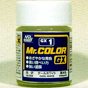 クールホワイト (光沢） 塗料 (GSIクレオス Mr.カラー GX No.GX-001) 商品画像