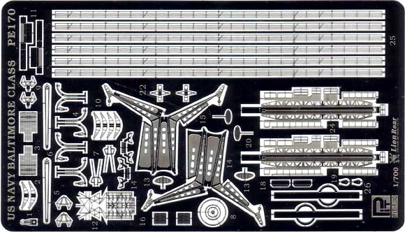 WW2 米海軍重巡洋艦 ボルティモア級 用 エッチング (ピットロード 1/700 エッチングパーツシリーズ No.PE-170) 商品画像_2