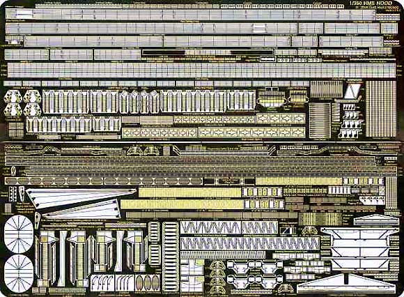 英海軍 巡洋戦艦 フッド用 基本パーツ エッチング (ゴールドメダルモデル 1/350 艦船用エッチングパーツシリーズ No.GM3537) 商品画像_2