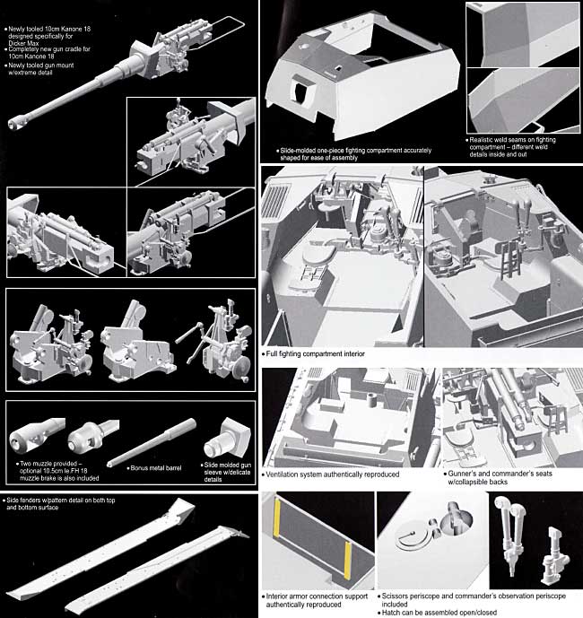 4号a型 10.5cm対戦車自走砲 ディッカーマックス プラモデル (ドラゴン 1/35 '39-45' Series No.旧6357) 商品画像_1