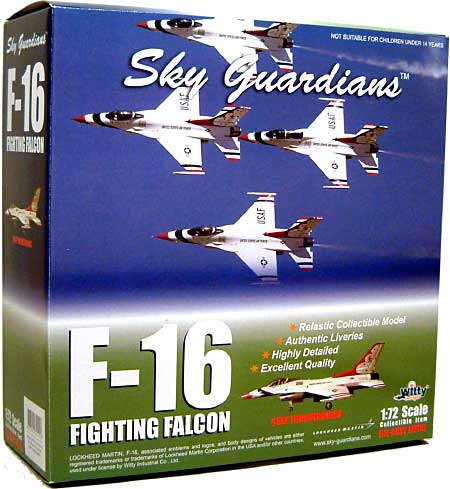 Ｆ-16 ファイティングファルコン USAF サンダーバーズ 完成品 (ウイッティ・ウイングス 1/72 スカイ ガーディアン シリーズ （現用機） No.74115) 商品画像