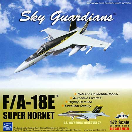 F/A-18E スーパーホーネット VFA-27 ロイヤルメイセス 完成品 (ウイッティ・ウイングス 1/72 スカイ ガーディアン シリーズ （現用機） No.74258) 商品画像