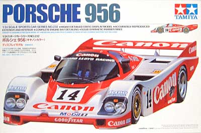 ポルシェ 956 (キャノンカラー） プラモデル (タミヤ 1/24 スポーツカーシリーズ No.232) 商品画像