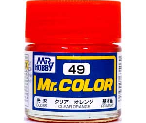 C49 クリアーオレンジ (光沢） 塗料 (GSIクレオス Mr.カラー No.C049) 商品画像