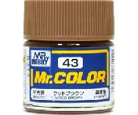 GSIクレオス Mr.カラー C-43 ウッドブラウン (半光沢）