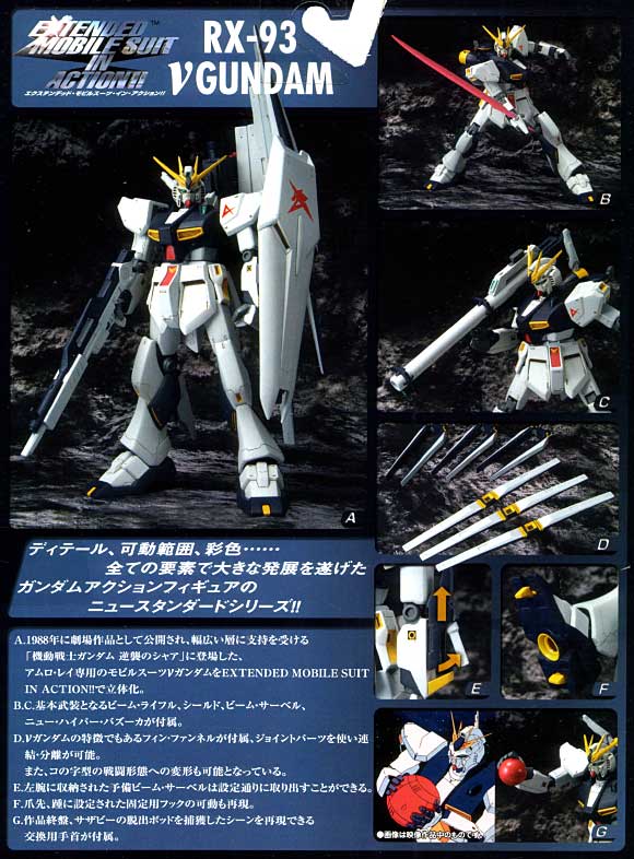 RX-93 νガンダム フィギュア (バンダイ EXTENDED MS in Action No.0141816) 商品画像_2