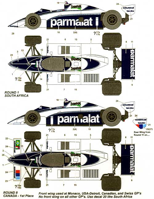 ブラバム BT50 1982 デカール (スタジオ27 F-1 オリジナルデカール No.DC630C) 商品画像_1