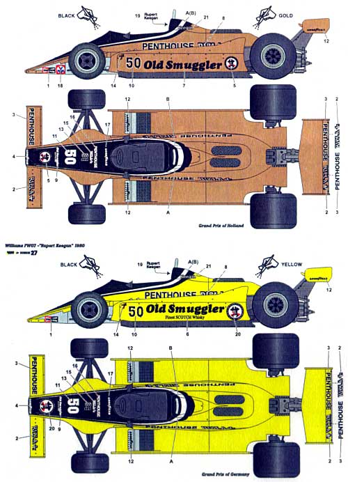 ウイリアムズ FW07 Old Smuggler 1980 デカール (スタジオ27 F-1 オリジナルデカール No.DC581C) 商品画像_2