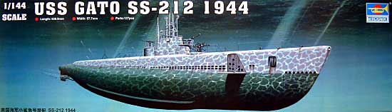 USS ガトー級潜水艦 SS-212 1944年 プラモデル (トランペッター 1/144 潜水艦シリーズ No.05906) 商品画像