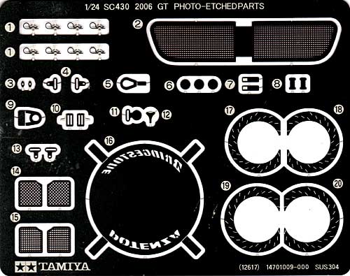 SC430 2006 GT仕様 エッチングパーツセット エッチング (タミヤ ディテールアップパーツシリーズ （自動車モデル） No.12617) 商品画像_1