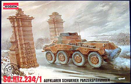 ドイツ Sd.Kfz.234/1 偵察8輪装甲車 プラモデル (ローデン 1/72 AFV MODEL KIT No.072T703) 商品画像
