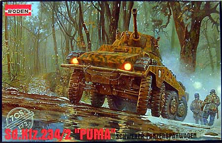 ドイツ Sd.Kfz.234/2 プーマ 8輪装甲車 プラモデル (ローデン 1/72 AFV MODEL KIT No.072T705) 商品画像