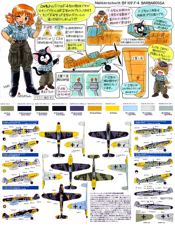 メッサーシュミット Bｆ109F-4 バルバロッサ (夏バージョン） プラモデル (SWEET 1/144スケールキット No.015) 商品画像_1