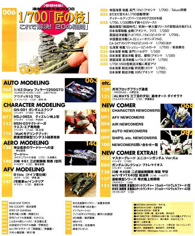 モデルグラフィックス 2008年1月号 雑誌 (大日本絵画 月刊 モデルグラフィックス No.278) 商品画像_1