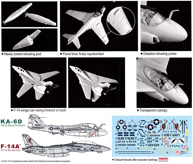 KA-6D タンカー & F-14A トムキャット 空中給油 (2機セット） プラモデル (ドラゴン 1/144 ウォーバーズ （プラキット） No.4595) 商品画像_1