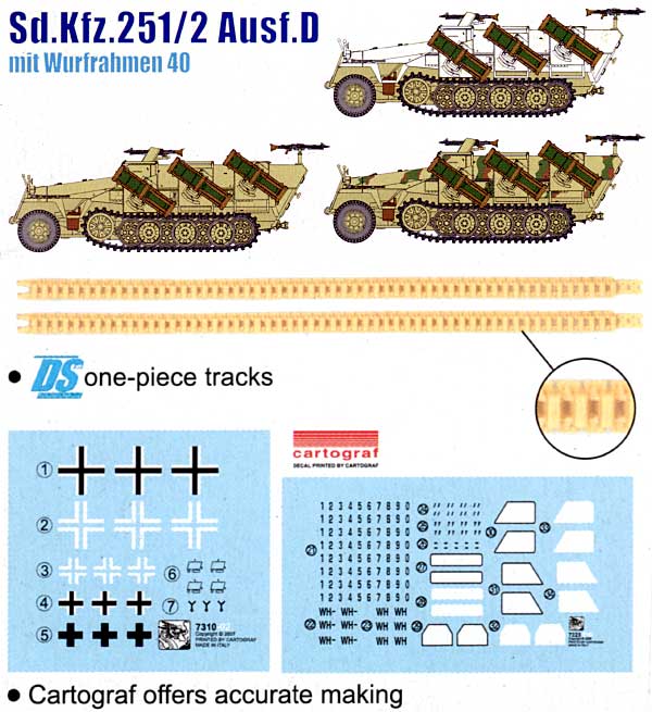 Sd.Kfz.251/2 Ausf.D 28cmロケット焼夷弾ランチャー装備 プラモデル (ドラゴン 1/72 アーマー シリーズ No.7310) 商品画像_2