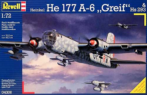 ハインケル He177 A-6 グライフ & Hs293 プラモデル (レベル 1/72 飛行機 No.04306) 商品画像