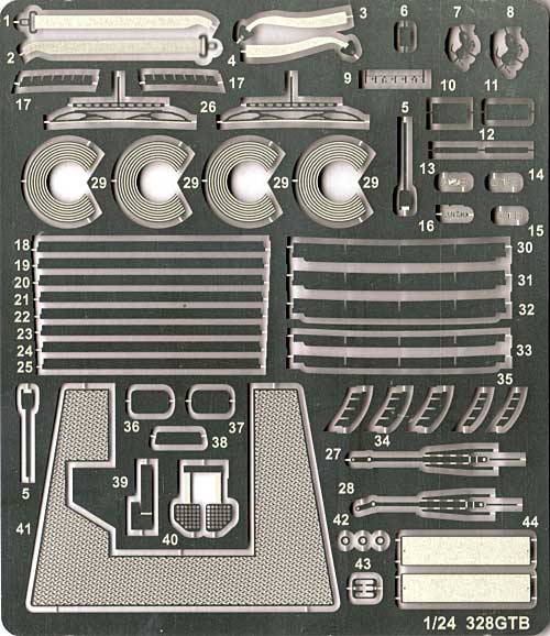 フェラーリ 328GTB グレードアップパーツ エッチング (スタジオ27 ツーリングカー/GTカー デティールアップパーツ No.FP24106) 商品画像_1