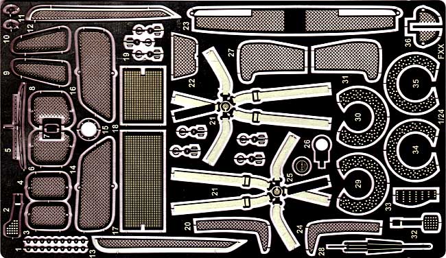 フェラーリ FXX グレードアップパーツ エッチング (スタジオ27 ツーリングカー/GTカー デティールアップパーツ No.FP24107) 商品画像_1