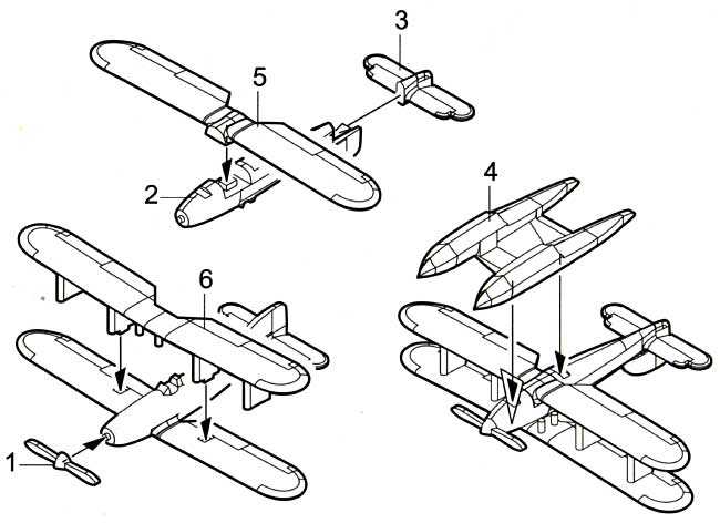 フェアリー 3F (6機入） プラモデル (トランペッター 1/350 航空母艦用エアクラフトセット No.06252) 商品画像_1