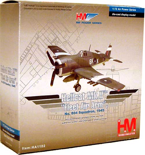 ヘルキャット Mk.2 フリート・エア・アーム 804 Sqn. 1945 完成品 (ホビーマスター 1/72 エアパワー シリーズ （レシプロ） No.HA1102) 商品画像