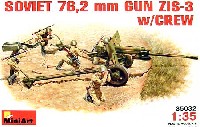 ミニアート 1/35 WW2 ミリタリーミニチュア ソビエト 76.2mm 野戦砲 ZIS-3 w/フィギュア