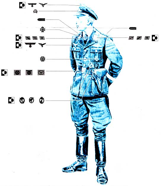 WW2 ドイツ兵 徽章セット エッチング (ライオンロア 1/35 ミリタリー用アクセサリー No.LAM028) 商品画像_2