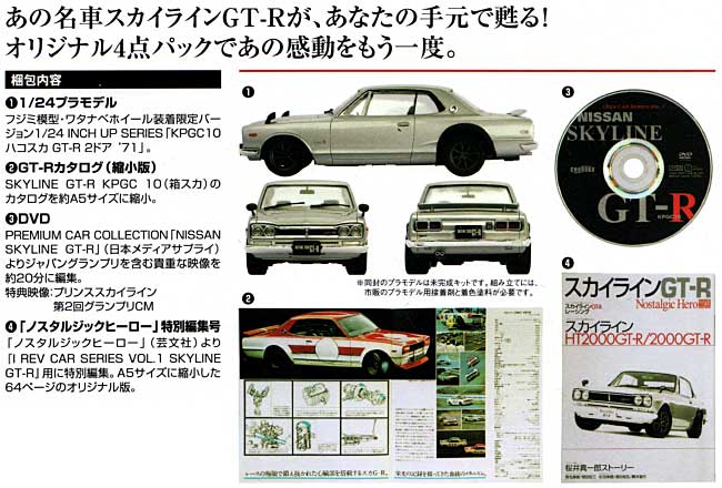 ニッサン スカイライン GT-R(KPGC10） プラモデル (フジミ I rev car series No.001) 商品画像_1