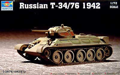 ソビエト軍 T-34/76 1942年型 プラモデル (トランペッター 1/72 AFVシリーズ No.07206) 商品画像