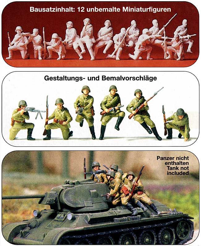 ソ連軍歩兵 戦車搭乗シーン Vol.1 WW2 (12体） プラモデル (プライザー 1/72 精密プラ製フィギュア No.72523) 商品画像_1