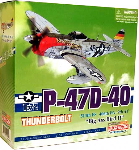 P-47D-40 サンダーボルト ビッグアス バード 2 (513th FS 406th FG 9th AF） 完成品 (ドラゴン 1/72 ウォーバーズシリーズ （レシプロ） No.50203) 商品画像