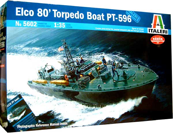 ELCO 80フィート魚雷艇 PT-596 (写真資料集付） プラモデル (イタレリ 1/35 艦船モデルシリーズ No.5602) 商品画像