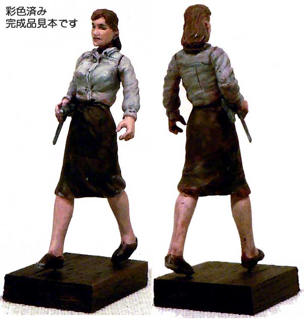 大戦 ヨーロッパ レジスタンス 1 (女性） レジン (紙でコロコロ 1/35 TROOPS ＆ PEOPLES No.1-35-012) 商品画像_2