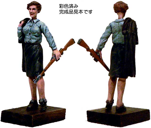 大戦 ヨーロッパ レジスタンス 2 (女性） レジン (紙でコロコロ 1/35 TROOPS ＆ PEOPLES No.1-35-013) 商品画像_2