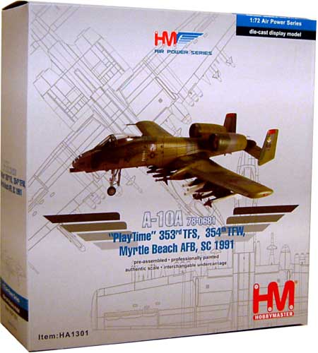 A-10A サンダーボルト 2 プレイタイム 完成品 (ホビーマスター 1/72 エアパワー シリーズ （ジェット） No.HA1301) 商品画像