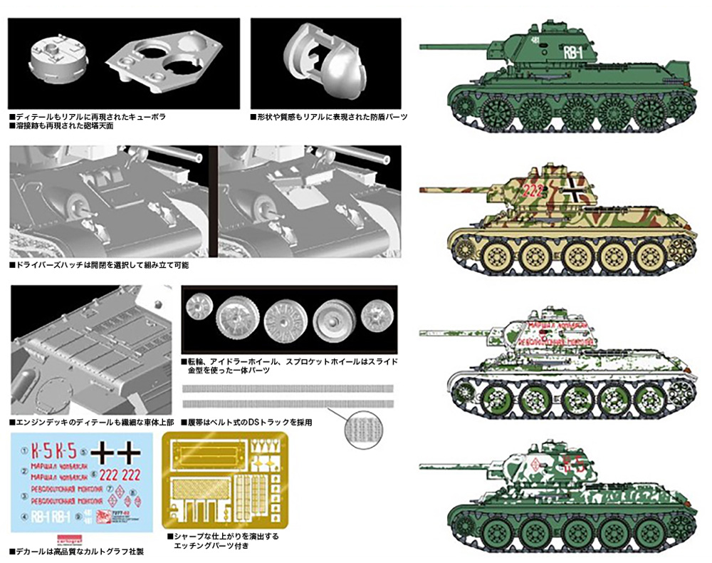 T-34/76 1943年型 プラモデル (ドラゴン 1/72 ARMOR PRO (アーマープロ) No.7277) 商品画像_1