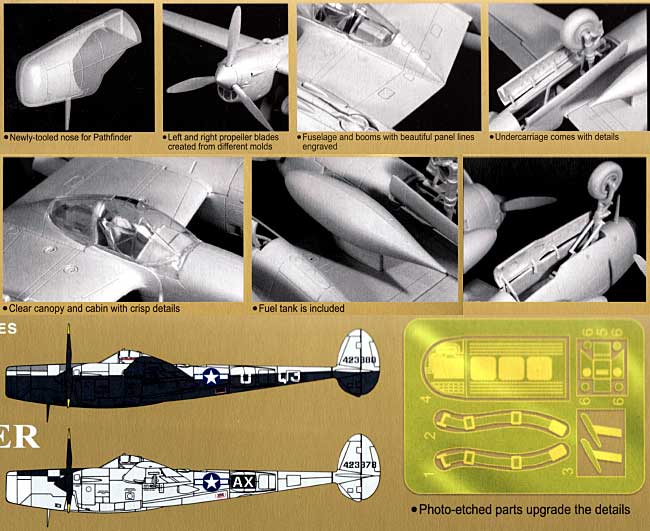 P-38 ライトニング パスファインダー プラモデル (ドラゴン 1/72 Golden Wings Series No.5032) 商品画像_1