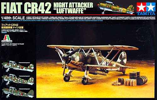 フィアット CR42 夜間爆撃機 ドイツ空軍 プラモデル (タミヤ 1/48 飛行機 スケール限定品 No.89722) 商品画像
