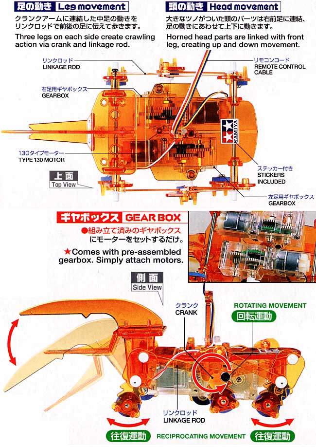 2チャンネル リモコン・カブトムシ 工作キット (タミヤ ロボクラフト　シリーズ No.71118) 商品画像_1